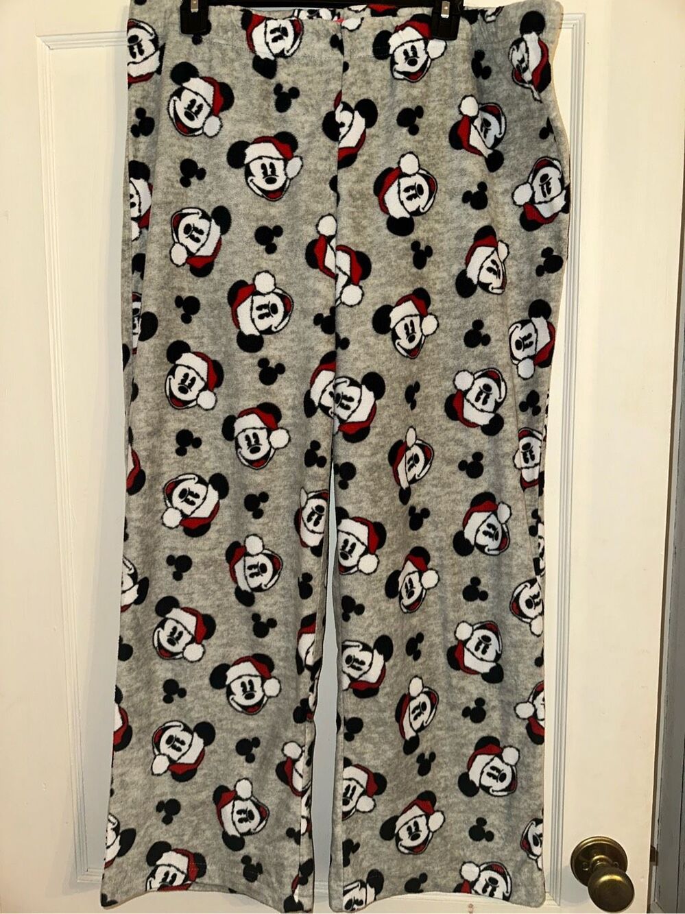 Disney Santa Mickey Mouse Size XXL Fleece Lounge Pajama Pants Christmas Bottoms